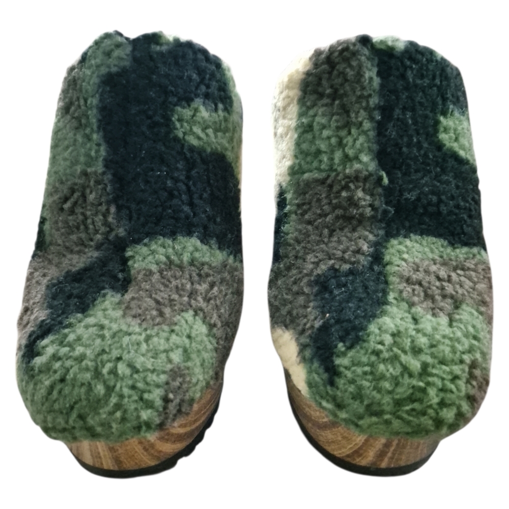 Jessica Simpson Tollia Cozy Platform Mules In Green Camo Combo Sz 9.5M - Picture 4 of 7